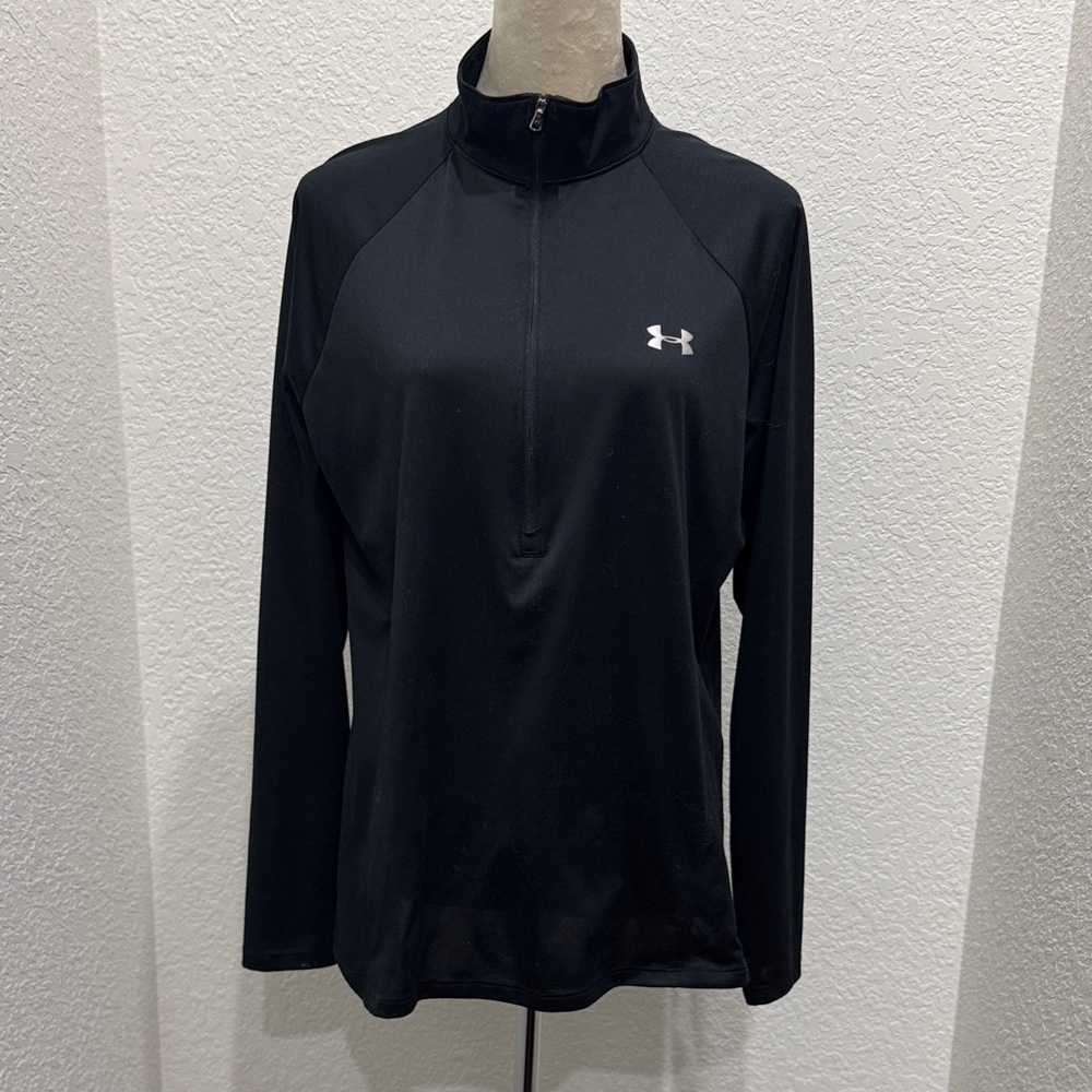 Under Armour Black Quarter-Zip Loose Heatgear Performance Shirt
